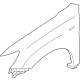 Mitsubishi 63112W120P Fender, Passenger Side