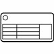 Mitsubishi 7430A405 Tire Pressure Label