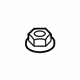 Mitsubishi MU000567 Knuckle Nut